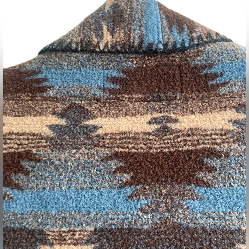 Bear Ridge Outfitters Vintage Duster Blanket Vest Jacket USA Aztec Western 90s L - Picture 4 of 14